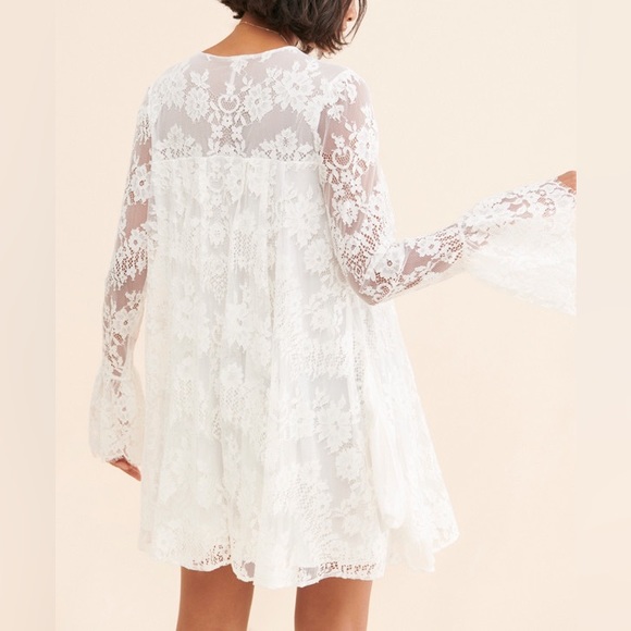 ★ SOLD ★ Free People Lace Mini Dress - Picture 11 of 14